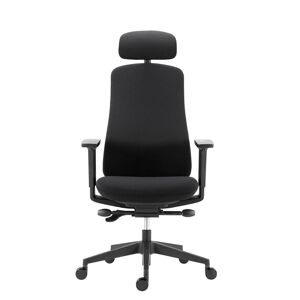 FARREL CI - kancelárska stolička s podhlavníkom, čierna, max 130kg