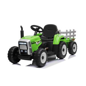 BENEO Elektrický Traktor WORKERS s vlečkou, zelený, diaľkový ovládač ELECTRIC_TRACTOR_WORKER_GREEN - Elektrický Traktor