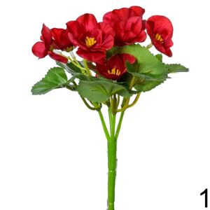 Begónia 19cm červená 208057C - Umelé kvety