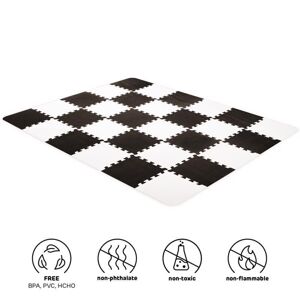 KINDERKRAFT Podložka penová puzzle Luno 150 x 180 cm Black, 30 ks KKMLUNOBLK0000