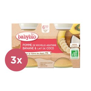 3x BABYBIO Jablko banán s kokosovým mliekom 2x 130 g VP-F172989