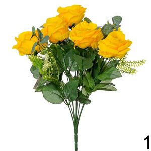 Kytica ruže ŽLTÁ 35cm 202173ZL - Umelé kvety