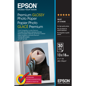Epson Premium Glossy Photo 255g - 13x18cm - 30ks - Fotopapier 13x18cm