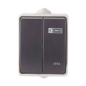 Emos Prepínač č.5 IP54 nástenný A1398.1