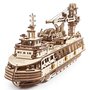 UGEARS 3D drevené mechanické puzzle Výskumná loď UG70079 - 3D skladačka