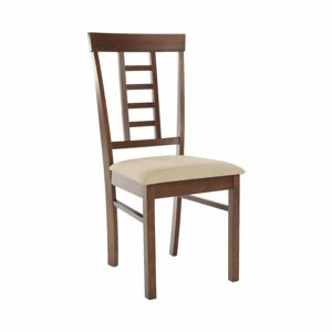 OLEG NEW OR/BE - Jedálenská stolička, orech/béžová