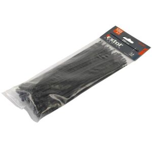EXTOL 8856162 - Pásky sťahovacie čierne, 4,8x300mm, 100ks, pr82mm, 22kg, nylon PA66