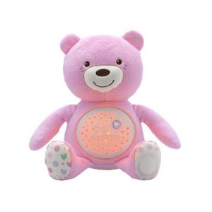 CHICCO Medvedík uspávačik s projektorom a hudbou Baby Bear First Dreams - ružová 0m+ 08015.10