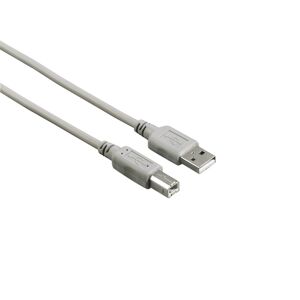 Hama USB kábel typ A-B 3m šedý nebalený - Kábel USB do tlačiarne A-B