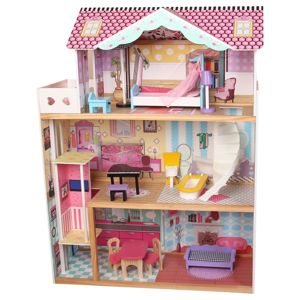 Wiky Drevený domček pre bábiky veľkosť Barbie  82x30x110 cm WKW007592