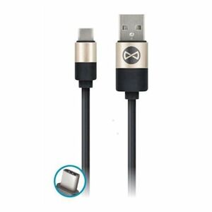Forever USB-C kábel 1m čierny modern - Prepojovací kábel 2A