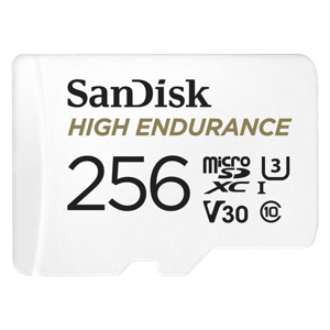 SanDisk High Endurance Video MicroSDXC 256GB Class 10 U3 V30 (r100/w40) - Pamäťová karta + adaptér