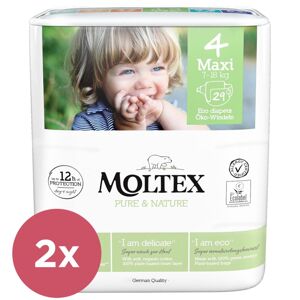 2x MOLTEX Pure&Nature Plienky jednorázové 4 Maxi (7-18 kg) 29 ks VP-F163922