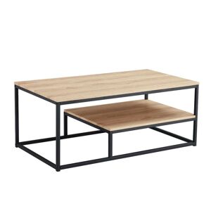 LARON CI/DUB  + 10% zľava na domáce potreby - konferenčný stolík 110 x 60 x 45 cm, dub svetlý / čierna