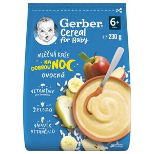 GERBER Kaša mliečna cereal ovocná Dobrú noc 230 g 12532817