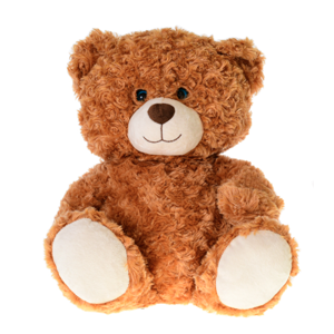 Mikro Medveď plyšový 34cm sediaci žmurkajúce oči na batérie hrajúci uspávanky