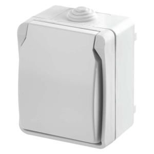 Emos Zásuvka IP54 nástenná biela - Zásuvka