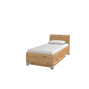 UNO P 90 UP DART - posteľ 90cm s roštom a úložným priestorom, Dub artisan