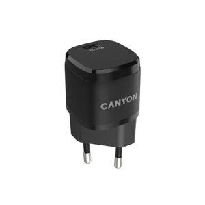 Canyon H-20 Sieťová nabíjačka s USB-C výstupom a podporou PD, 20W čierna CNE-CHA20B05 - Univerzálny USB adaptér