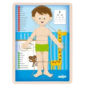 Woody Woody Puzzle Ľudské telo - Chlapec EN OLP102191922