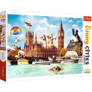 Trefl Trefl Puzzle 1000 Crazy City - Psy v Londýne 10596