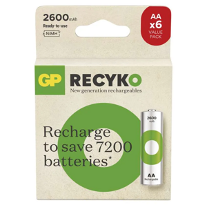 GP ReCyko HR6 (AA) 2600mAh 4+2ks B2527V - Nabíjacie batérie
